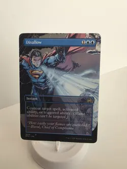 Mtg Magic Disallow Superman Borderless Playtest Card NM Matte Finish DC Comics - Image 2