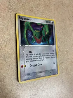 Rayquaza 3/17 Pop Series 1 Cosmos Holo SWIRL Rare Pokemon Card - Image 3