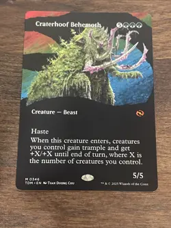 Craterhoof Behemoth (Borderless) Tarkir: Dragonstorm Regular - Image 1