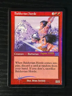 MTG Magic the Gathering Balduvian Horde Promo Foil Error NM - Free Returns! - Image 1