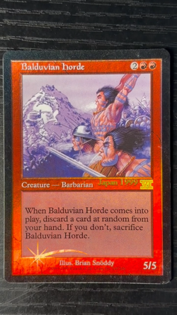 MTG Magic the Gathering Balduvian Horde Promo Foil Error NM - Free Returns! - Image 2