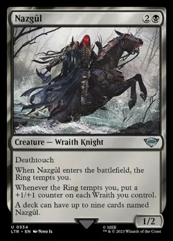Slightly Played, English - 1 x MTG Nazgul (0334) - Foil The Lord of the Rings: T - Image 1
