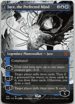 Jace, the Perfected Mind (Borderless) Phyrexia: All Will Be One 336 NM M - Image 1