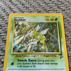 Pokemon - Scyther - Holographic - 17/130 - Base Set 2 - NM - Image 2