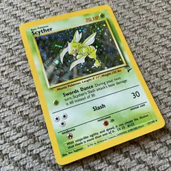 Pokemon - Scyther - Holographic - 17/130 - Base Set 2 - NM - Image 4