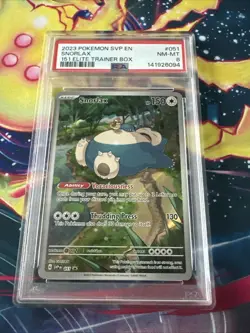 2023 Pokemon SVP En 151 Elite Trainer Box #051 Snorlax PSA 8 NM-MT - Image 1