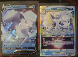Alolan Vulpix V 033/195 & Vulpix VSTAR 034/195 Set Silver Tempest - Pokemon TCG - Image 1