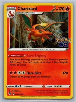 Charizard 010/078 Holo Rare Pokemon GO Pokemon Near Mint - Image 1