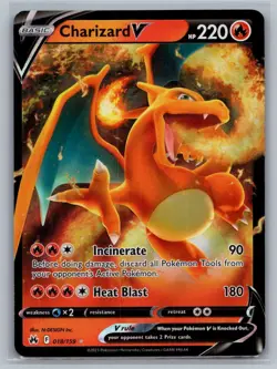 Charizard V 018/159 Holo V Rare Crown Zenith Pokemon Near Mint - Image 1