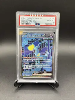 Pokemon Japanese Terastal Festival Iron Crown ex 214 PSA 10 - Image 1