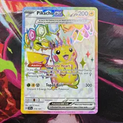 Pokemon Scarlet Violet Surging Sparks Full Art Pikachu EX SSP 219/192 NM/M Holo - Image 2