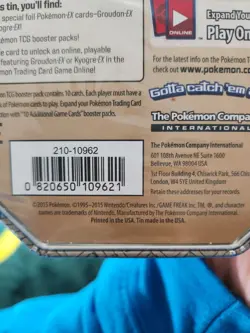 Pokemon Legends of Hoenn 2015 Kyogre-EX tin-Factory SEALED - Image 4