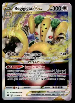 Pokemon TCG Crown Zenith #114/159 Regigigas VSTAR - Image 1