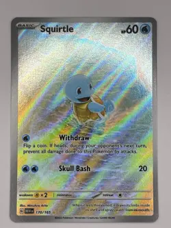 Squirtle 170/165 Sv: Scarlet & Violet 151 Holofoil Illustration Rare Pokemon TCG - Image 3