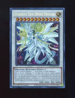 [NM] Secret Rare Stardust Sifr Divine Dragon BLMM-EN151 1st Edition Yugioh - Image 1