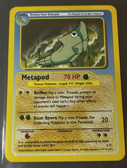 Funskool Pokemon TCG Metapod 01 Stage 1 70 HP Card English Regular Common 2004 - Image 1