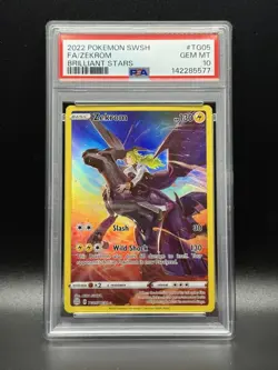 PSA 10 GEM MINT Zekrom TG05 Brilliant Stars Full Art Pokemon Card - Image 1