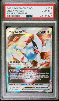 Lugia VSTAR 139/195 Silver Tempest Holo Rare Pokemon Card - PSA 10 GEM MINT - Image 1