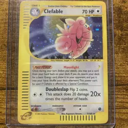 2002 Clefable - 7/165 - Pokemon TCG Expedition Holo Rare Card Vintage LP - Image 1