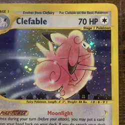 2002 Clefable - 7/165 - Pokemon TCG Expedition Holo Rare Card Vintage LP - Image 3