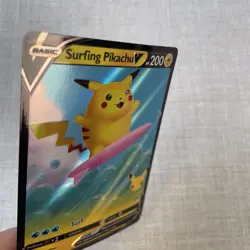 Pokemon TCG Surfing Pikachu v Celebrations Holo Ultra Rare Card 008/025 - Image 3