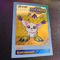Gatomon 67 Prism Rare Holographic Promo 2000 Digimon Card Bandai Toy Insert - Image 1