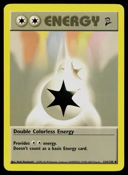 Pokemon Card Base Set 2 Double Colorless Energy 124/130 Uncommon - Image 1