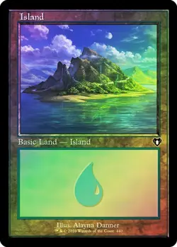 Island FOIL RETRO - 440 - Basic Land - Commander Masters CMM MTG - Image 1