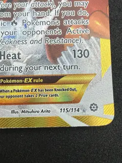 Pokemon Volcanion EX Secret Rare Holo 115/114 XY - Steam Siege TCG - Image 4