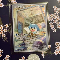 Pokemon Quaxly Full Art Holo Illustration Rare 206/193 Sv02: Paldea Evolved - Image 1