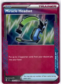 MIRACLE HEADSET 183/191 ACE SPEC RARE SURGING SPARKS POKEMON HOLO NM - Image 1