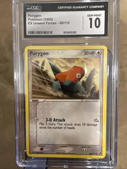 Porygon EX Unseen Forces 69/115 CGC GEM MINT 10 Pokemon TCG 2005 Vintage - Image 1
