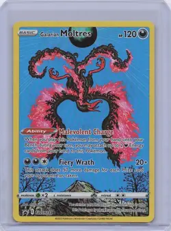 Pokemon - Galarian Moltres SWSH284 Sword & Shield Illustration Rare Black Promo - Image 1