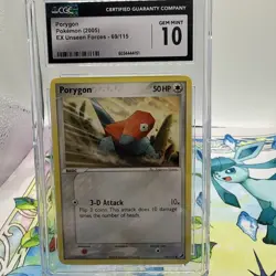 CGC 10 Porygon EX Unseen Forces 2005 69/115 - Image 1