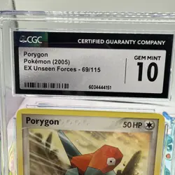 CGC 10 Porygon EX Unseen Forces 2005 69/115 - Image 2