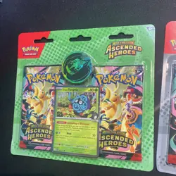 LOT OF 2 Pokemon TCG Ascended Heroes 2-Pack Blister Erika & Larry FACTORY SEALED - Image 2