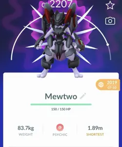 Pokemon Go PTC Acc, Guaranteed Lucky Armor Mewtwo - Image 1