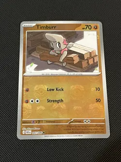 Pokemon TCG Black Bolt 047/086 Timburr Masterball Pattern - NM - Image 1