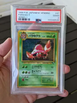 1998 Pokemon Japanese Parasect #47 Glossy Vending Series 1 PSA 2 GOOD - Image 1