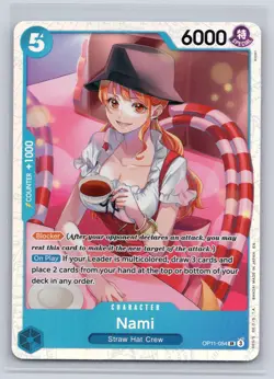 Nami (054) OP11-054 Super Rare A Fist of Divine Speed One Piece Near Mint - Image 1