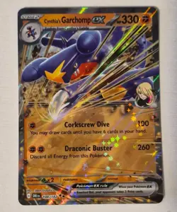 Pokemon Cards Cynthia's Garchomp ex 104/182 Destined Rivals Double Rare NM - Image 1