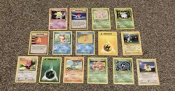 15 Mixed Pokemon Vintage WOTC TCG Cards Jungle Set - Image 1