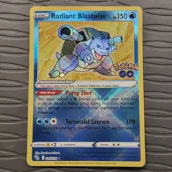 Radiant Blastoise 018/078 Pokemon GO Holo Radiant Rare Pokemon Card - Image 1