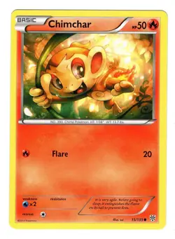 Pokemon TCG Chimchar Plasma Storm 15/135 Regular Common Card Near Mint NM - Image 1