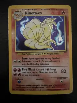 Pokemon Vintage Lot Ninetales Muk Base/Fossil 2 Cards DMG Condition WOTC - Image 2