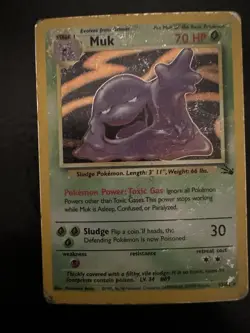 Pokemon Vintage Lot Ninetales Muk Base/Fossil 2 Cards DMG Condition WOTC - Image 3