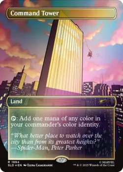 MTG English Command Tower (1994) (Rainbow Foil) NM Foil Secret Lair - Image 1