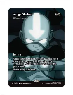 1x Aang's Shelter - Teferi's Protection, Borderless Art, Magic MTG NM - Image 1