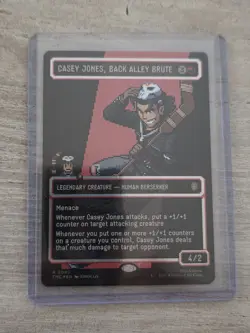 MTG TMNT Casey Jones, Back Alley Brute Borderless Surge Foil Pixel 0090 - Image 1