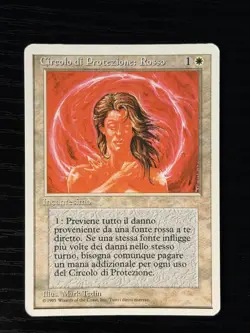 Magic MTG Italian Revised Circle of Protection: Red Artist Proof Near Mint - Image 1